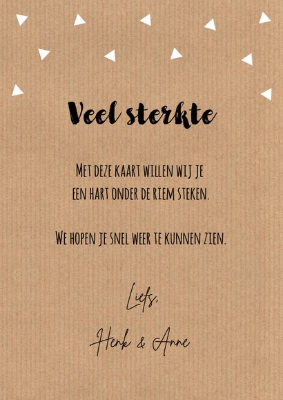 Sterktekaart typografie kraftprint driehoekjes 3