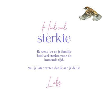 Sterktekaart vogeltjes bloemen 3