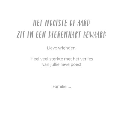 Sterktekaart voor verlies of ziekte van een poes 3