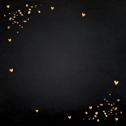 Sterktekaart zwart goudlook typografie confetti 2