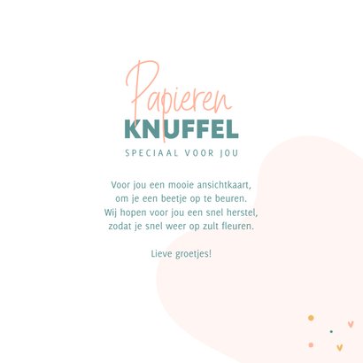 Sterktekaartje met dikke papieren knuffel 3