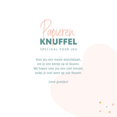 Sterktekaartje met dikke papieren knuffel 3