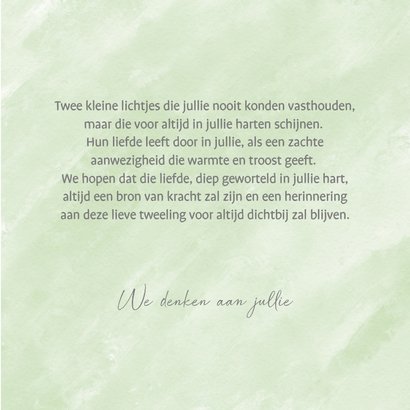 Sterktekaartje stilgeboren tweeling voor opa en oma 3