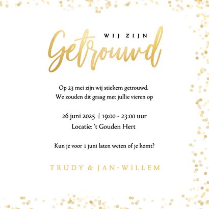 Stiekem getrouwd met gouden kader en eigen foto 3
