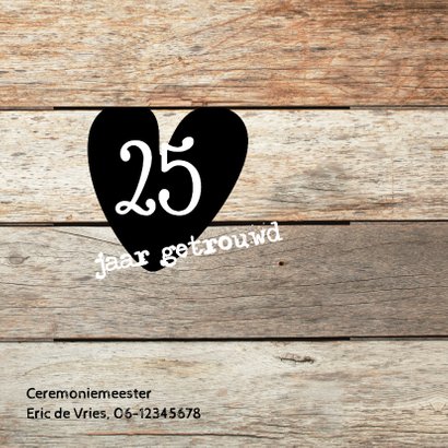 Stijlviolle 25 jaar foto huwelijksfeest hout 2