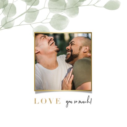 Stijlvol eucalyptus groene waterverf save the date kaart 2