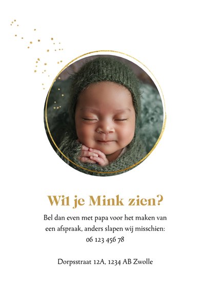 Stijlvol geboortekaartje astrologie stier sterren 2