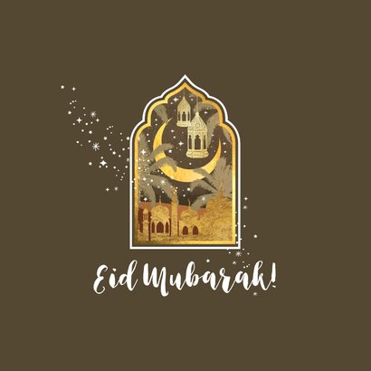Stijlvol Islamitisch Eid Mubarak Arab nights lantaarn goud 2