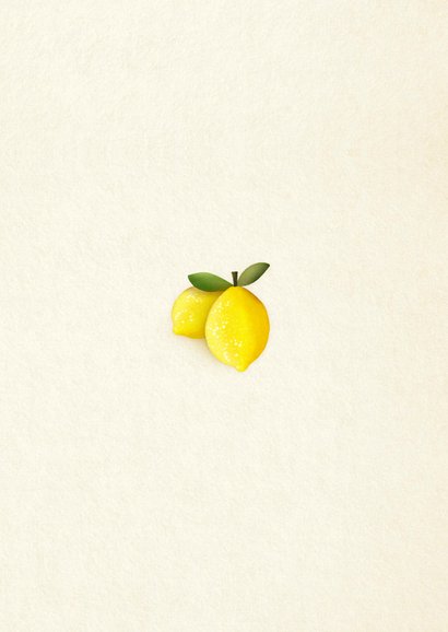 Stijlvol kaartje met citroenen ceremoniemeester vragen Achterkant