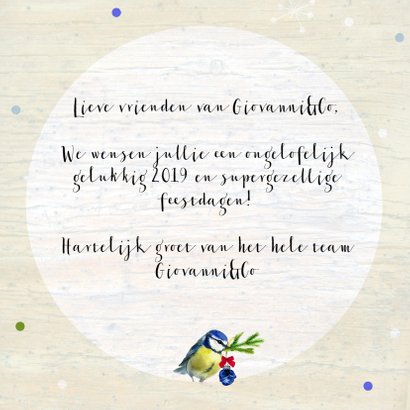 Stijlvol kerstkaart met vogel 3