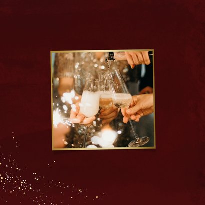 Stijlvol kerstkaartje met kerstwens en groot 2027 in goud 2