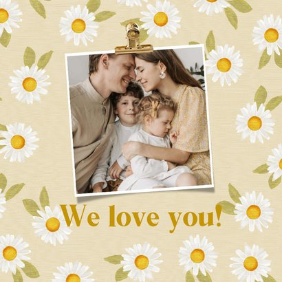 Stijlvol moederdagkaart Ma de Liefste bloemen foto 2