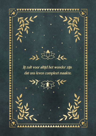 Stijlvol trendy geboortekaartje jongen met maan en zon 2