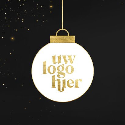 Stijlvol zakelijk kerstkaartje zwart goud typografie 2