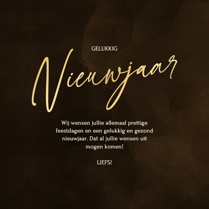 Stijlvolle 2026 nieuwjaarskaart met sprankelende kerstbal 3