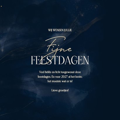 Stijlvolle 2027 kerstkaart met marmer swirl 3