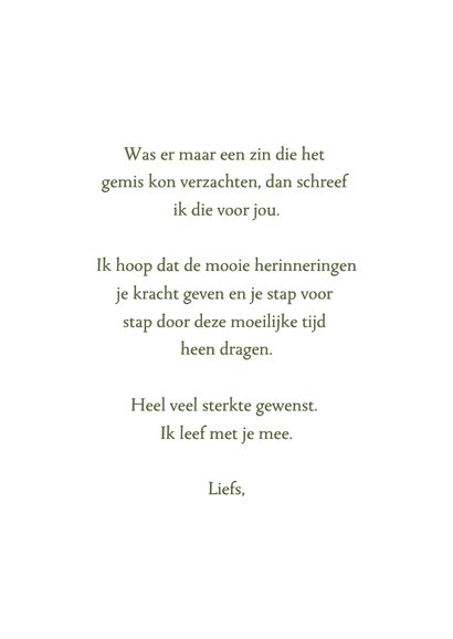 Stijlvolle condoleancekaart met sierlijke veldbloemen  3