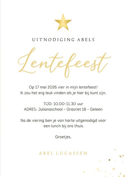 Stijlvolle donkergroene uitnodiging lentefeest met 2 foto's 3