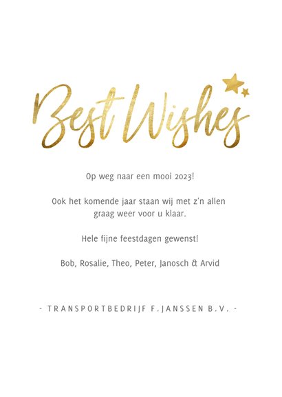 Stijlvolle eenvoudige zakelijke kerstkaart met eigen foto's 3