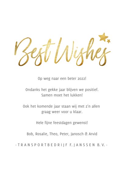 Stijlvolle eenvoudige zakelijke kerstkaart met eigen foto's 3