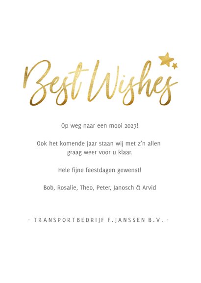 Stijlvolle eenvoudige zakelijke kerstkaart met eigen foto's 3