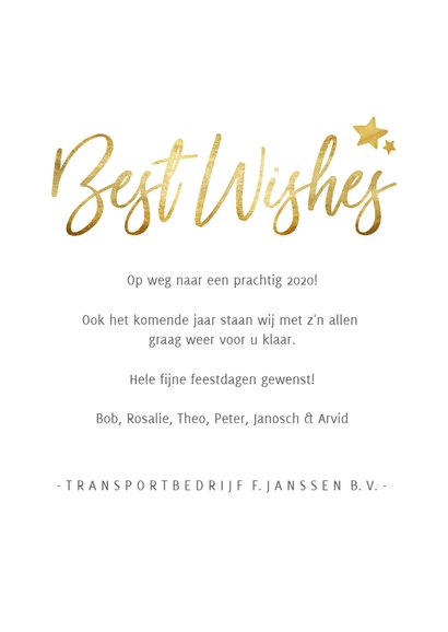 Stijlvolle eenvoudige zakelijke kerstkaart met eigen foto's 3