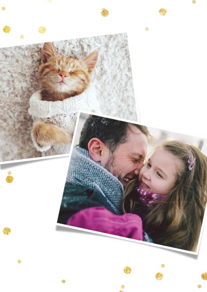 Stijlvolle en feestelijke kerstkaart met eigen foto 2