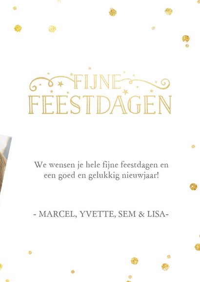 Stijlvolle en feestelijke kerstkaart met eigen foto 3