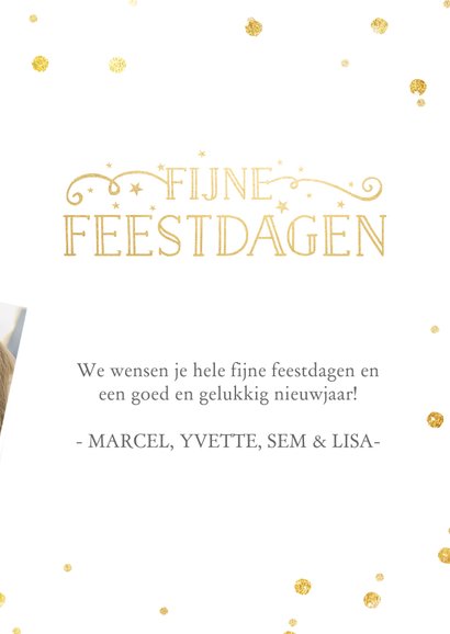 Stijlvolle en feestelijke kerstkaart met eigen foto 3