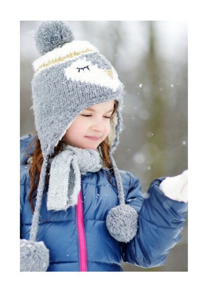 Stijlvolle enkele fotocollage kerstkaart met 4 foto's 2