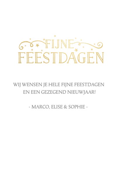 Stijlvolle enkele fotocollage kerstkaart met 4 foto's 3