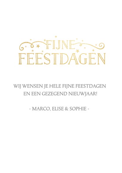 Stijlvolle enkele fotocollage kerstkaart met 4 foto's 3