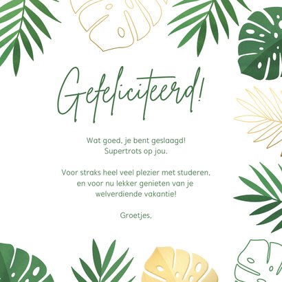 Stijlvolle felicitatiekaart geslaagd relax met zomers thema 3