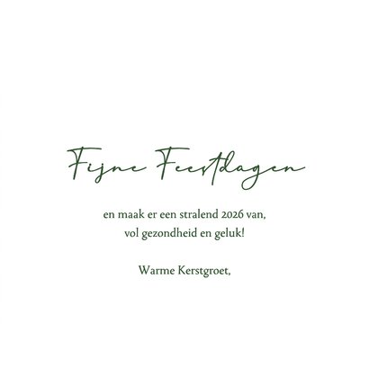 Stijlvolle foto kerstkaart 2026 groen 3