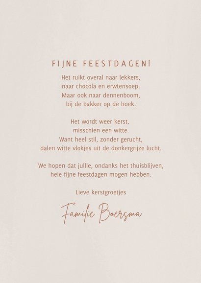 Stijlvolle foto kerstkaart fotocollage en 2023 op beige 3
