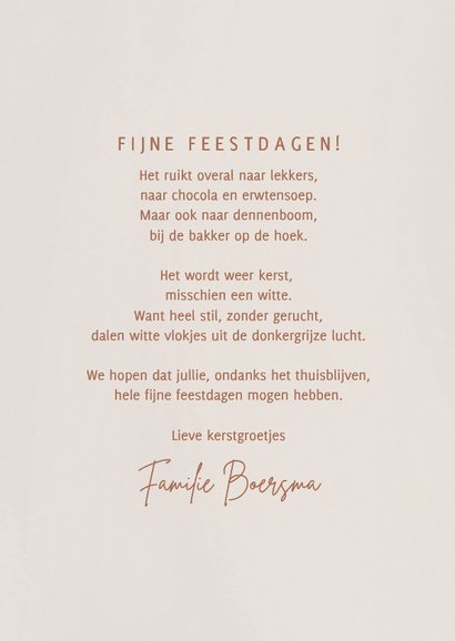 Stijlvolle foto kerstkaart fotocollage en 2026 op beige 3