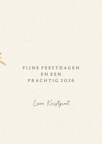 Stijlvolle foto kerstkaart kerstbal taupe 3