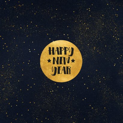 Stijlvolle foto kerstkaart met gouden cirkel en typografie 2