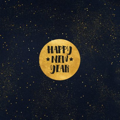 Stijlvolle foto kerstkaart met gouden cirkel en typografie 2