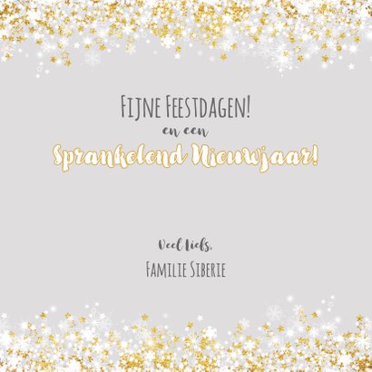 Stijlvolle foto kerstkaart sterren en twinkelingen 3