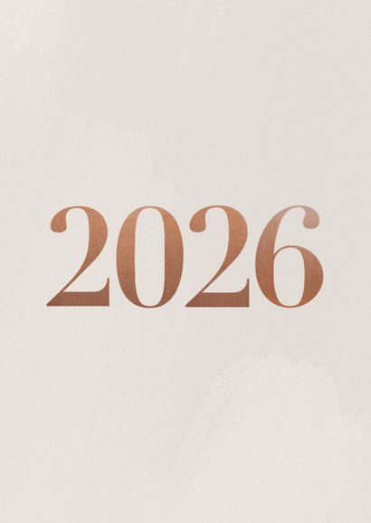 Stijlvolle fotokaart in kerstsfeer met 2026 2