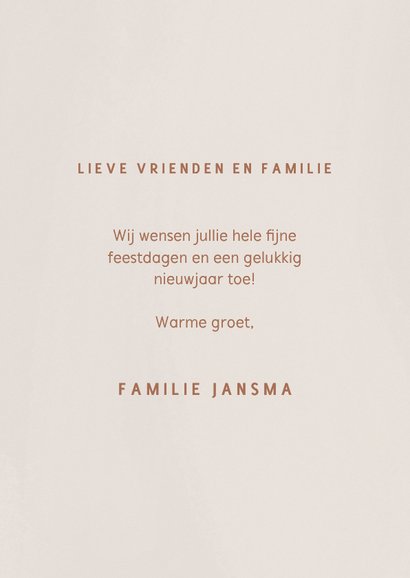 Stijlvolle fotokaart in kerstsfeer met 2026 3