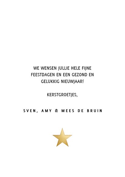 Stijlvolle fotokaart kerst met goudlook 'XMAS' 3
