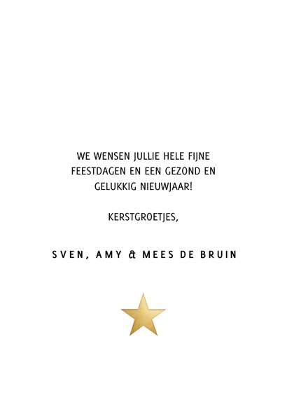 Stijlvolle fotokaart kerst met goudlook 'XMAS' 3