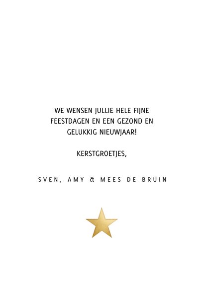 Stijlvolle fotokaart kerst met goudlook 'XMAS' 3