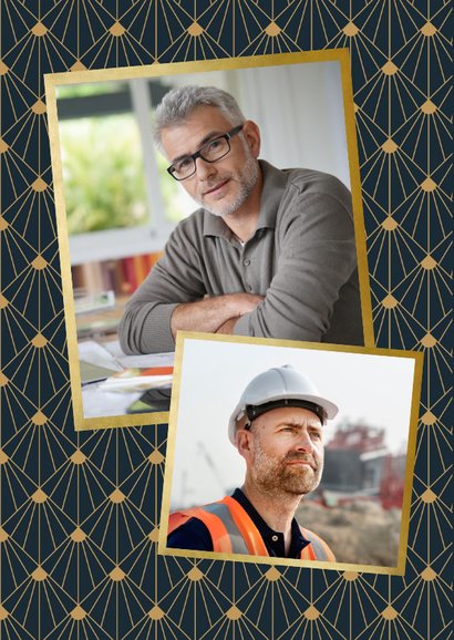Stijlvolle fotokaart pensioen met eigen foto 2