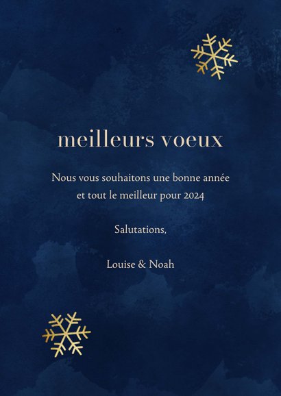 Stijlvolle Franstalige nieuwjaarskaart met goud 3