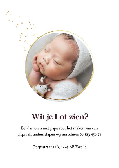 Stijlvolle geboortekaart sterrenbeeld kreeft astrologie goud 2