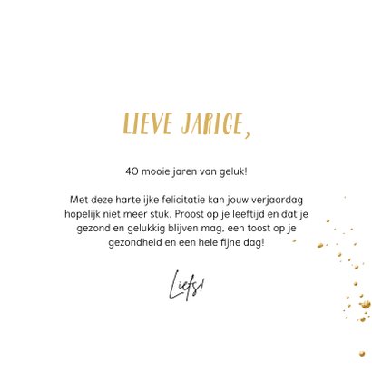 Stijlvolle kaart met gouden watercolour en wijntjes 3