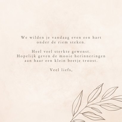 Stijlvolle kaart voor Moederdag bij overlijden van moeder 3